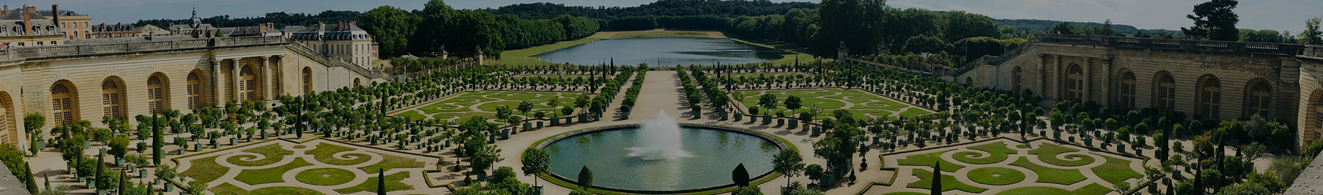 Garden landscape with fountain